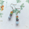 Carnelian, Citrine, Aventurine, Amethyst and Tourmaline - Semi Precious Stone with S925 Silver Ear Hooks Drop Earrings Handmade